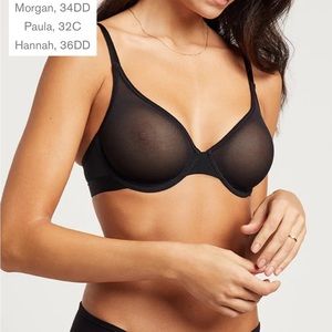 Sieve Demi bra in black